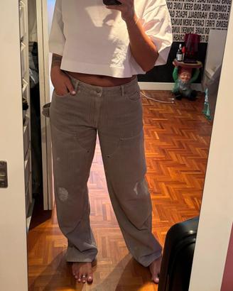 Pantaloni cargo jeans golden goose