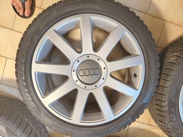 Cerchi lega audi r17 con gomme invernali sottozero