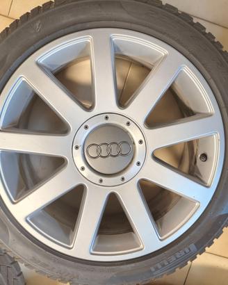 Cerchi lega audi r17 con gomme invernali sottozero
