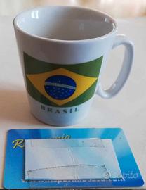 Tazzina (tazza) con bandiera e scritta BRASIL
