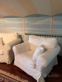 N. 2 Poltrone IKEA EKTORP + Pouf EKTORP nuovi