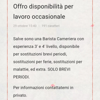 Barista Cameriera