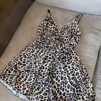 Abito corto estivo leopardato