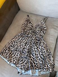 Abito corto estivo leopardato