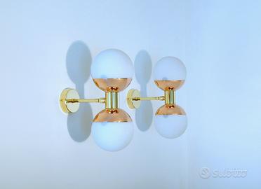 Coppia di Applique DOPPIA SFERA - OTTONE RAME