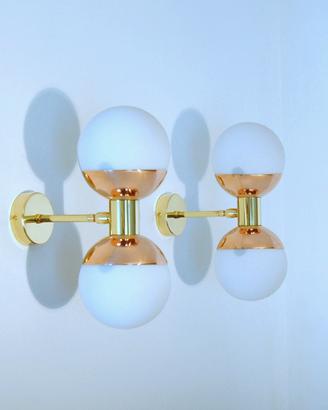 Coppia di Applique DOPPIA SFERA - OTTONE RAME
