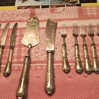 antico set di posate solingen da dolce tot. 14 pez