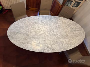 Tavolo in marmo saariner 237 x 127 ovale