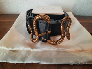 cintura donna gucci logo serpente nuova cm 100