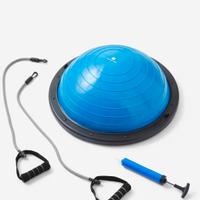 Bosu BALANCE STATION con elastici azzurro