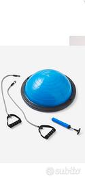 Bosu BALANCE STATION con elastici azzurro