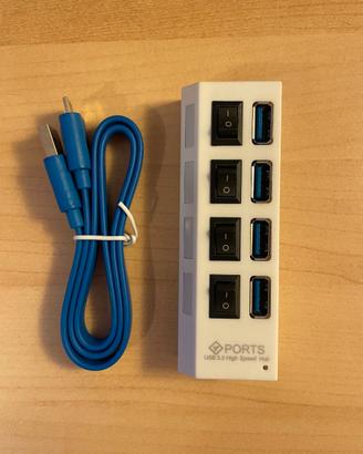 Hub esterno da USB 3.0 a 4 porte