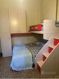 CAMERETTA RAGAZZI 2 LETTI +ARMADIO