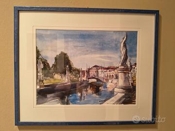 Quadro acquerello originale - Prato della Valle