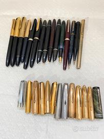 penne stilografiche e tappi vintage vari marchi