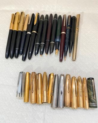 penne stilografiche e tappi vintage vari marchi