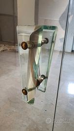 Vetrata anni '70 in cristallo temprato 