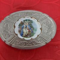 Porta gioielli metallo argentato 