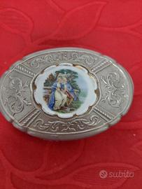 Porta gioielli metallo argentato 