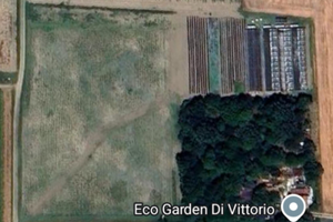 Terreno con le 22 serre e sistema di irrigazione