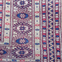 Antico Tappeto Bukara Russo in lana di pecora