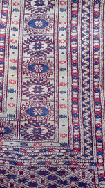 Antico Tappeto Bukara Russo in lana di pecora