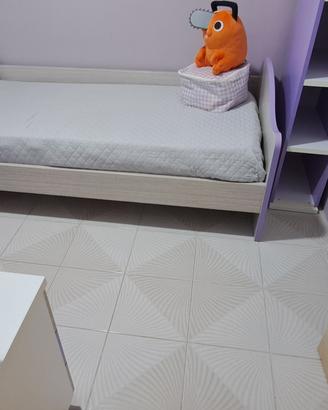 Letto singolo lilla rovere chiaro COLOMBINI