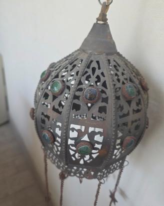 lampadario o lampadario vintage in metallo