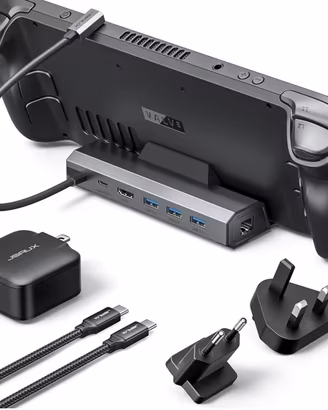 JSAUX 6 in 1 Docking Station con Caricatore da 65W