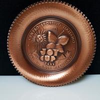 Piatto in rame sbalzato ø15,5 val di sole trentino