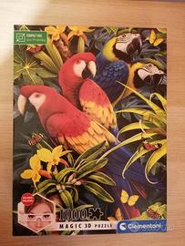 Puzzle Pappagalli 3D Clementoni 1000 pezzi