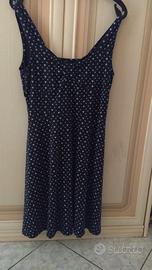 vestito estivo donna blu con fiorellini 