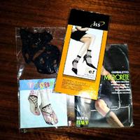 CALZE A RETE NERA ***SET NUOVO 3 PEZZI***