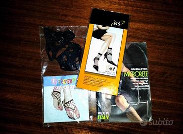CALZE A RETE NERA ***SET NUOVO 3 PEZZI***