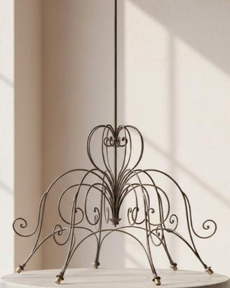 Lampadario in ferro battuto 