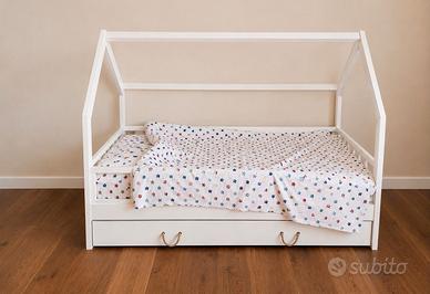 LETTO PER BAMBINO 160×80+ MATERASSO+PIUMINO
