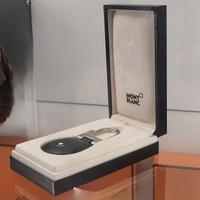 Portachiavi Montblanc in vitello nero lucido
