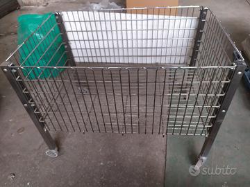 Cesta in Filo di Acciaio con Ruote