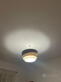 Lampadario moderno triplo marrone, tortora, bianco