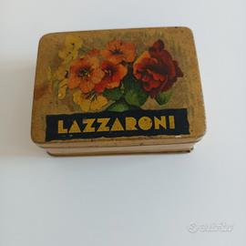 Scatola di latta vintage Lazzaroni