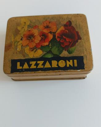 Scatola di latta vintage Lazzaroni