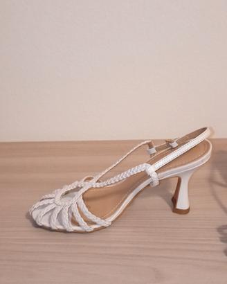 scarpe pelle intrecciata 