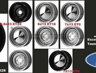 Cerchi acciao/coppa cromata 13 pollici 4x108 FORD