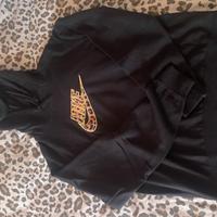 Felpa nike nera baffo leopardato