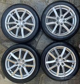 Kit4 cerchi DEZENT17+ gomme 225/45 R17 audi Vw sk