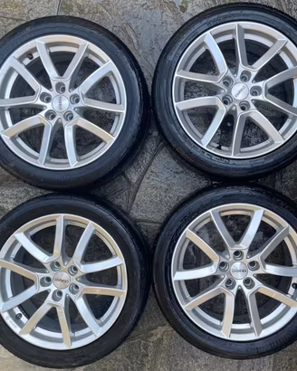 Kit4 cerchi DEZENT17+ gomme 225/45 R17 audi Vw sk