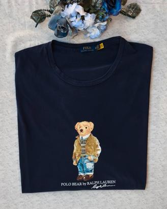 T Shirt-Polo Ralph Lauren -Bear-5XL-Uomo-Navt blue