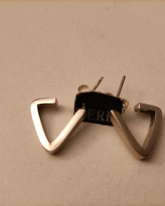 orecchini argento a triangolo 