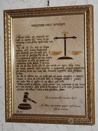 Quadro preghiera dell' avvocato
