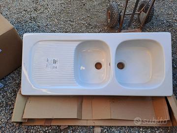 Lavello Genius cm. 116x50 doppia vasca in ceramica